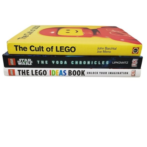 Lego Book Bundle Lot of 3 Lego Ideas Yoda Star Wars Cult of Lego Hardcover - Picture 5 of 8